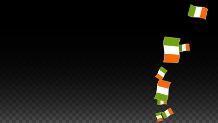 Fototapeta na wymiar Vector Irish National Background. Saint Patrick Day Poster for Pub Party. 17 March Symbol Illustration. Flag of Ireland. Eire Banner about Tourism. Eire Island. Celtic Flag. Tourist Dublin Post Card.