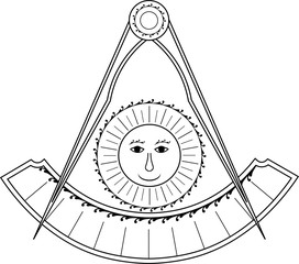Masonic symbol of Grand Master for Blue Lodge  Freemasonry
