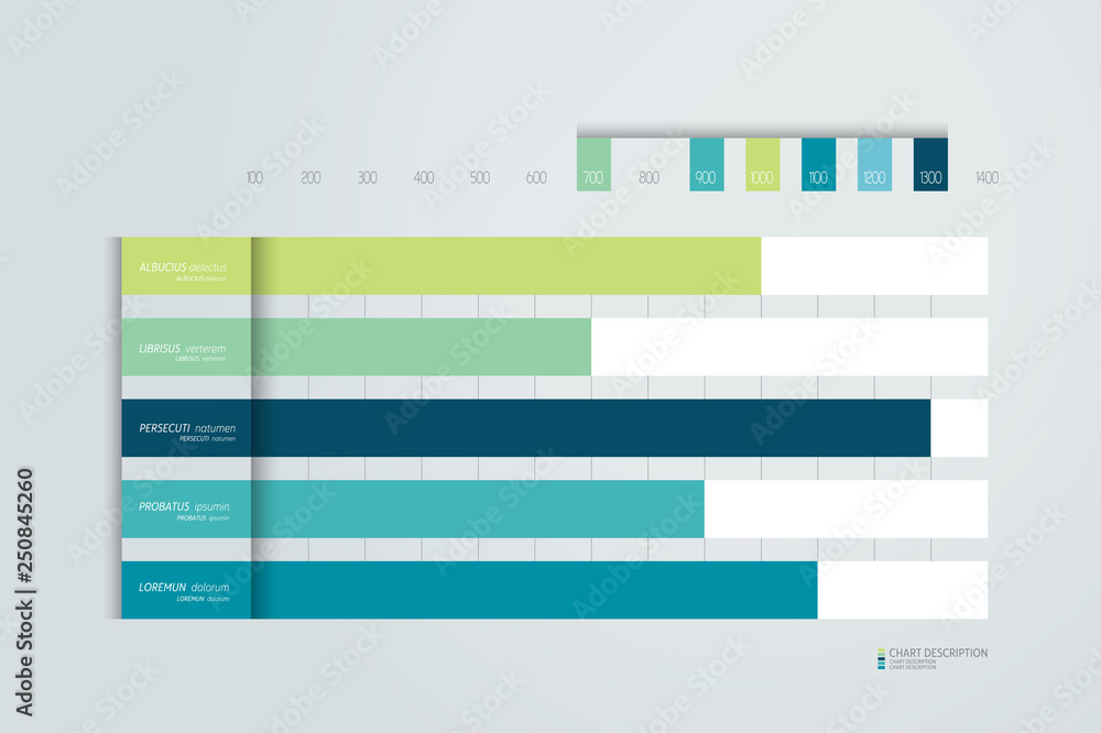 Poster flat chart, graph, scheme. simply color editable. infographics element. vector.