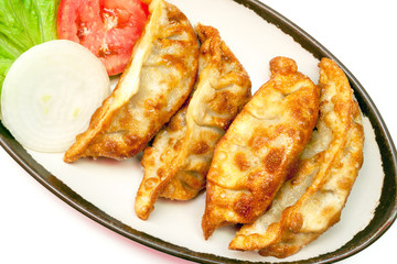 Fried dumplings.