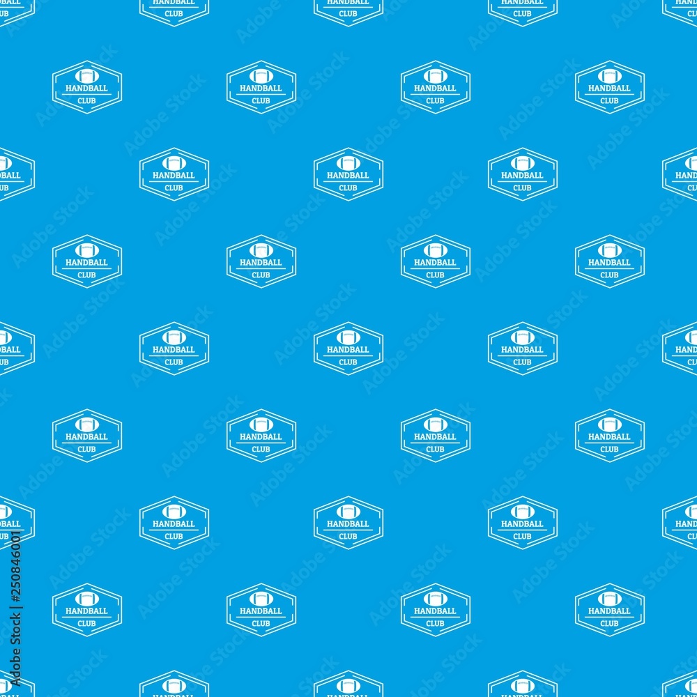 Poster handball pattern vector seamless blue repeat for any use