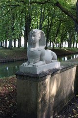 statue of a sphinx in german park
