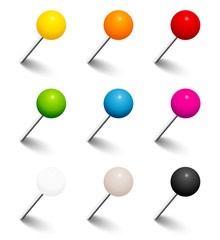 Set 9 Nadeln Bunt Schatten