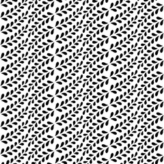 Endlosmuster Blätter Schwarz/Weiß