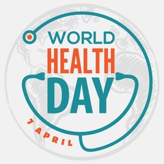 World Health Day concept poster. Vector illustration