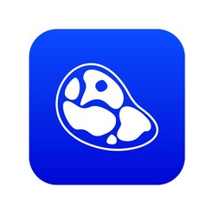 Obraz premium Steak icon digital blue for any design isolated on white vector illustration