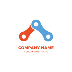 A lette chain vector logo design template. abstract logotype concept element sign shape.