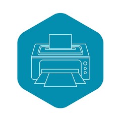 Photo printer icon. Outline illustration of photo printer vector icon for web