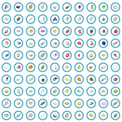 100 cake icons set in isometric 3d style for any design vector illustration