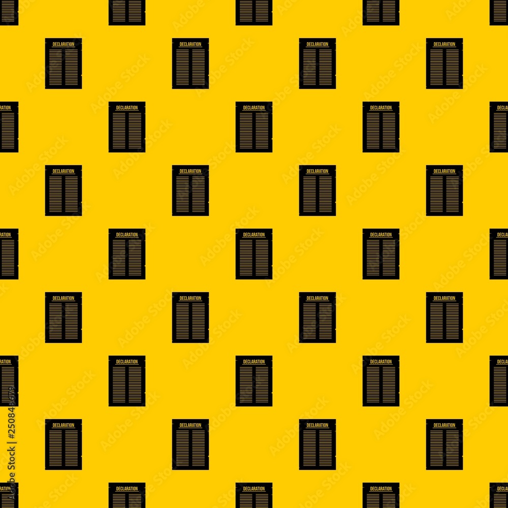 Poster declaration of independence pattern seamless vector repeat geometric yellow for any design