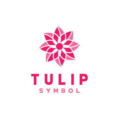 Beauty Tulip Flower Logo Vector Graphic Design