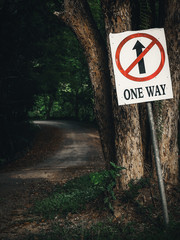 one way sign
