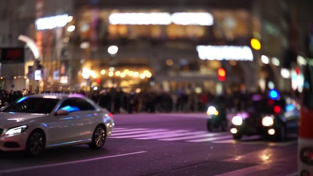 Shibuya Crossing in the Evening (tilt-shift/one minute long)