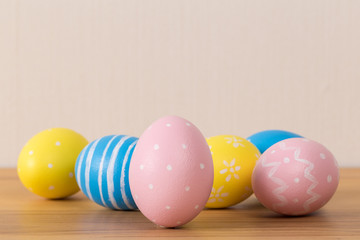 Colorful easter eggs. Background with easter eggs.