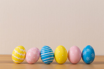 Colorful easter eggs. Background with easter eggs.
