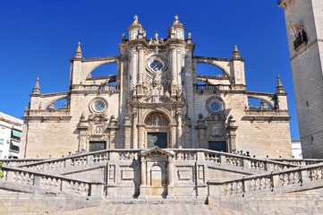 The Cathedral of San Salvador in Jerez de la Frontera, Andalusia Spain.