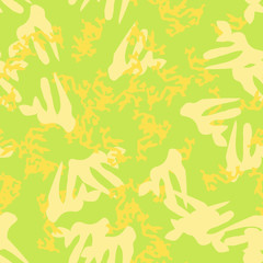 Summer UFO camouflage of various shades of green and yellow colors