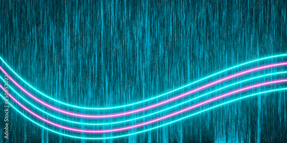 Canvas Prints pink and turquoise neon lights with lots of copy space for text or product display.