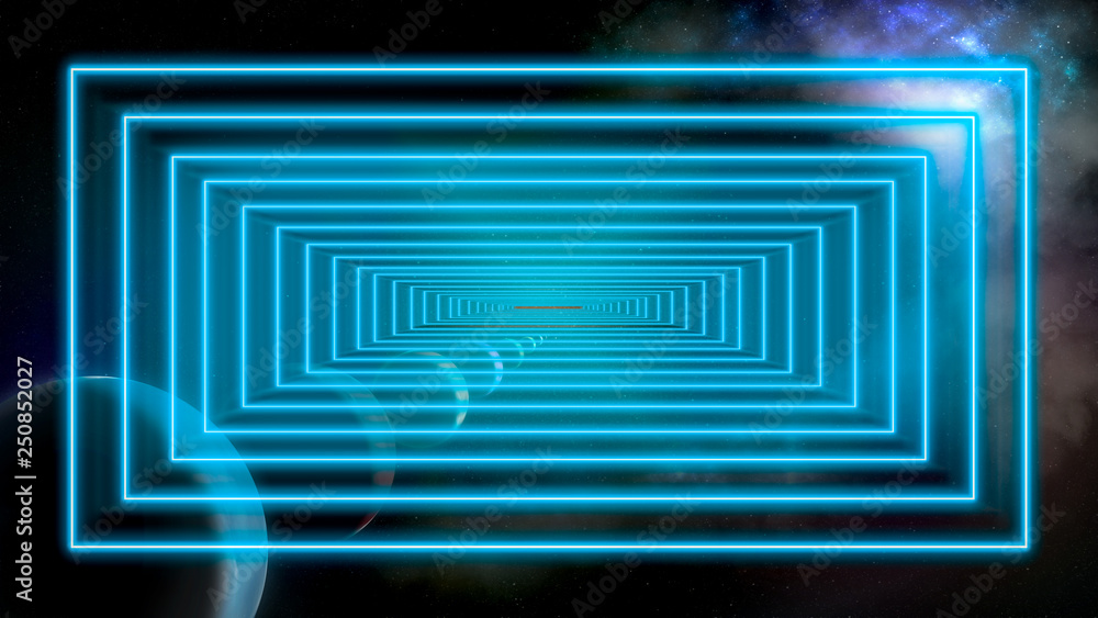 Canvas Prints outer space and time travel concept image.