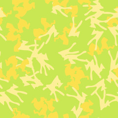 Summer UFO camouflage of various shades of green and yellow colors