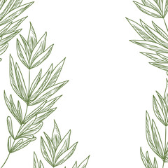 pattern flowers and leafs isolated icon
