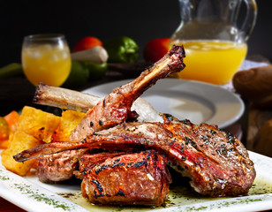 Roasted lamb chop