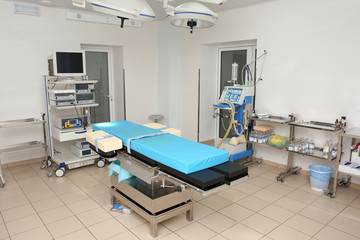 Interior of surgery room in modern clinic