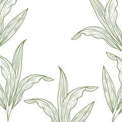 pattern flowers and leafs isolated icon