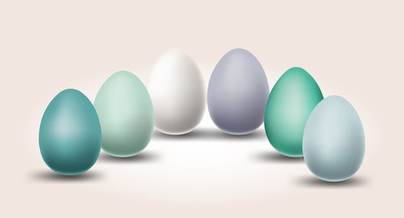 pastel color eggs for easter day with different color isolated,elements vector for posters and banners background,invitation,flyers,brochure spring holiday