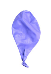 Deflated color air balloon on white background