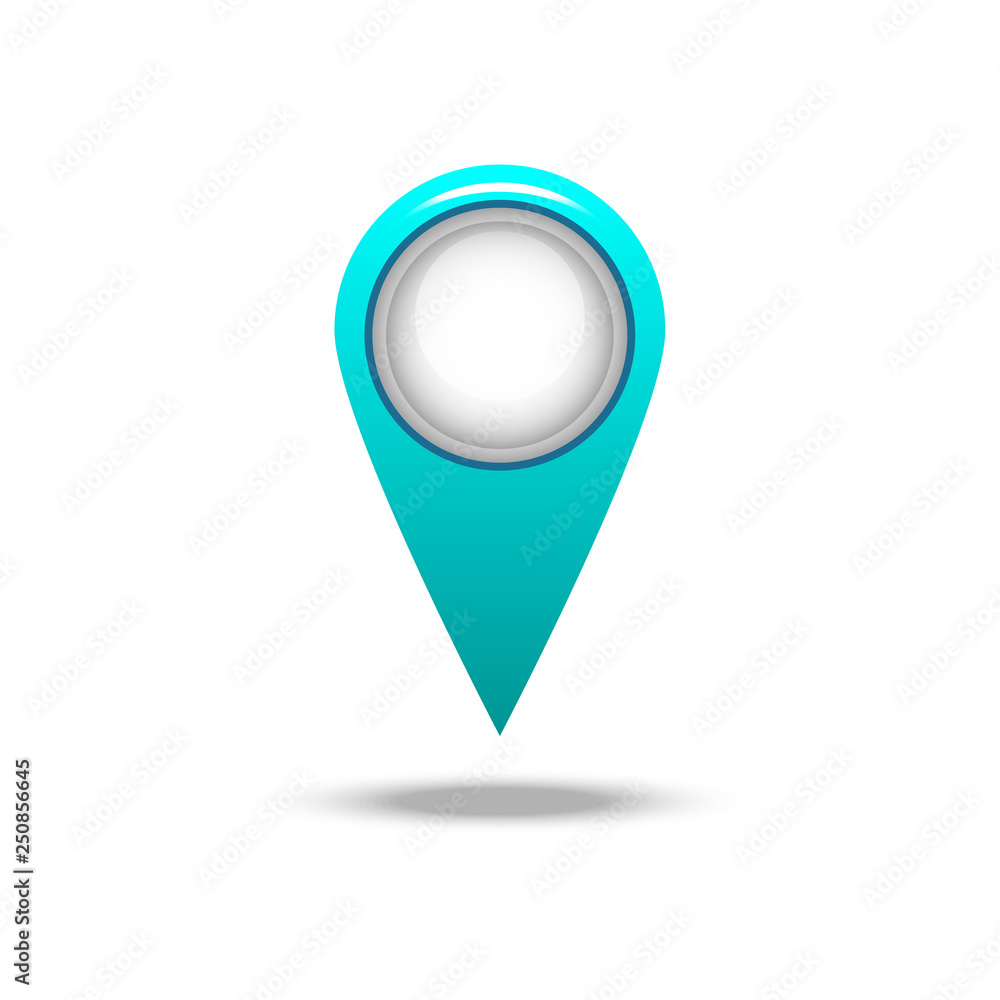 Poster navigation pin - vector symbol - map location