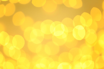 Beautiful golden lights as background. Bokeh effect