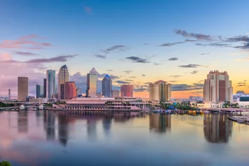Zelfklevend Fotobehang Skyline Tampa, Florida, USA downtown skyline on the bay