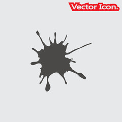 paint splash icon isolated sign symbol and flat style for app, web and digital design. Vector illustration.