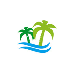 Fototapeta na wymiar palm tree icon template