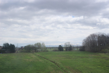 view of train window from Sapporo to Hakodate
