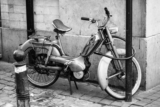 old bicycle on the street