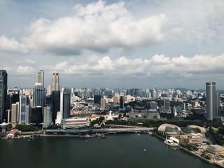 Fototapeta premium Landscape city and sky at Singapore