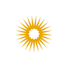 Sun logo design vector icon