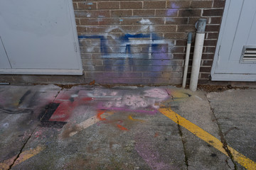 spray paint area of gallery