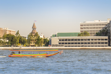 Thammasat University, Tha Pachan campus view from Chao Phraya River. Thammasat is Thailand's second...