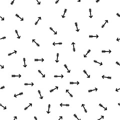 Simple Vector Seamless Black Color Pattern, One Size Two Style Arrow for Background, Wrapping Paper, Curtain, Banner etc