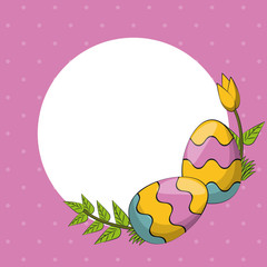 Easter day round frame