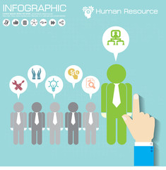Infographic template and options with flat icons for presentation.