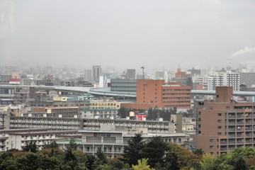 Fototapeta na wymiar aerial view of the city Nagoya