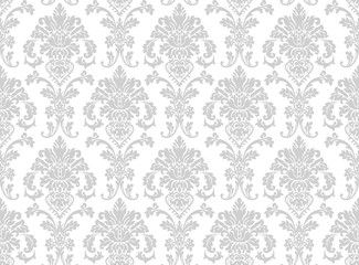 Beautiful damask pattern. Royal pattern with floral ornament. Seamless wallpaper with a damask pattern. 
