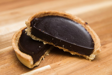 Sweet dark chocolate tart