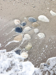 Stones on the beach. 