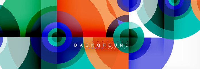 Obraz premium Geometric circle abstract background, creative geometric wallpaper.