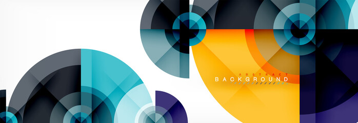 Fototapeta premium Geometric circle abstract background, creative geometric wallpaper.